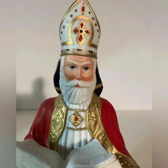 Lenox Limited Edition Saint Nicholas Figurine 1993 10” Tall *Missing Staff/Rod* - Picture 3 of 6